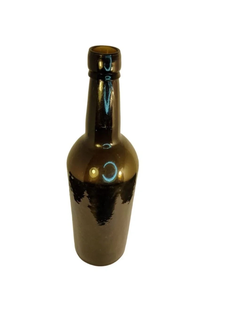 Antique Primitive Brown Glass Spirit Bottle Vintage Liquor Western Colorado